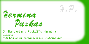 hermina puskas business card